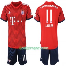 Billige Fotballdrakter FC Bayern München James Rodriguez 11 Barn Hjemmedraktsett 2018/19 Kortermet